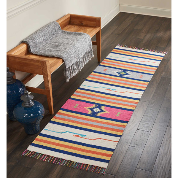 Foundry Select Bridgemon Handmade Hand Loomed Pink/Orange/Blue Rug